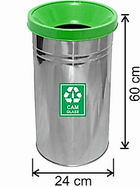 Geri Dönüşüm Çöp Kovası Paslanmaz 27 LT ( KDV DAHİL )