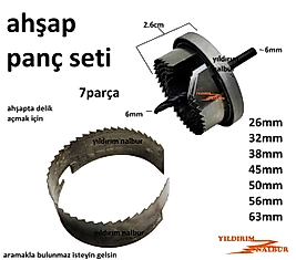 AHŞAP PANÇ SETİ 7 PARÇA PRATİK SET PRATİK DELİK AÇMA TESTERESİ