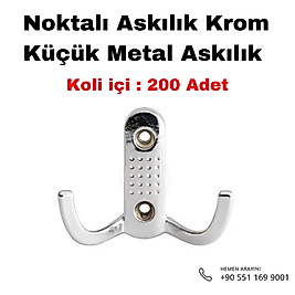 Noktalı Küçük Askı Krom Koli 200 Adet