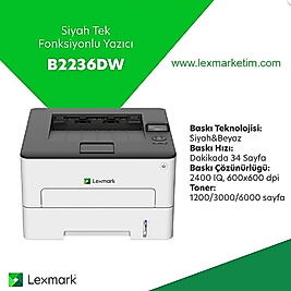 Lexmark B2236dw Mono Lazer Yazıcı