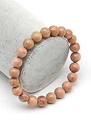 Turuncu Aytaşı Doğaltaş Bileklik 8 mm Küre