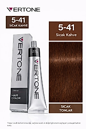 VERTONE SAÇ BOYASI 60 ML. (5-41 SICAK KAHVE)