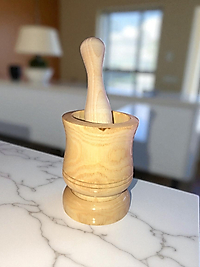 Havan - Ahşap Havan - Sarımsak Döveceği - Ahşap Dövecek - Dövecek+Dövecek Altı Dahil