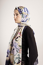 FLOOR İPEK ŞAL İTALYAN DİKİŞİ DESEN-2