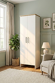 2 Kapaklı 6 Raflı Çok Amaçlı Dolap – Beyaz 182 Cm | Mutfak, Banyo, Ofis Kullanımı Için Uygun