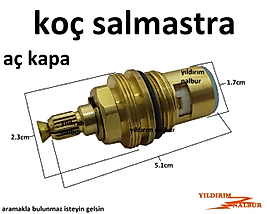KOÇ SALMASTRA AÇ KAPA MUSLUK İÇİ SALMASTIRA SARI DİŞLİ AÇ KAPA MODEL