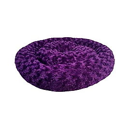 Petpretty Yuvarlak Peluş Mor Köpek ve Kedi Yatağı 55 cm