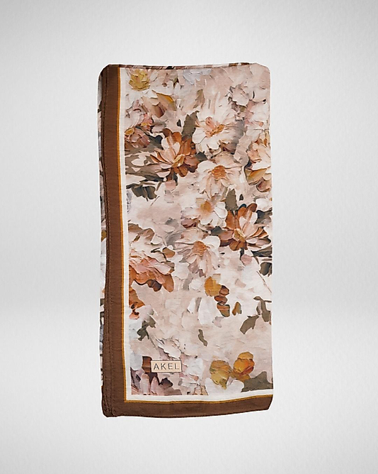 Spring Eşarp Pastel Çiçek Desenli