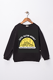 Erkek Çocuk "Fatih Sultan Mehmet" Baskılı Pamuklu Sweat
