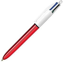 BIC TÜKENMEZ KALEM 4 RENK SHINE KIRMIZI GÖVDE 982877