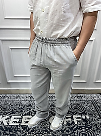 Keten Jogger Pantolon Gri - Wng