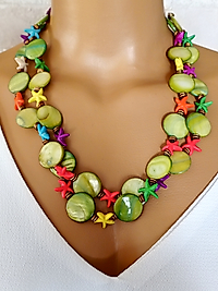 YEŞİL SEDEF TUKUAZ YAZLIK KOLYE