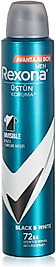 Rexona Men Erkek Sprey Deodorant Invisible Black & White 72 Saat Kesintisiz Üstün Koruma 200 ml