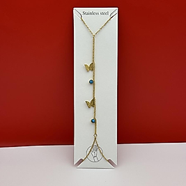 Şahmeran çelik kelebek figürü gold