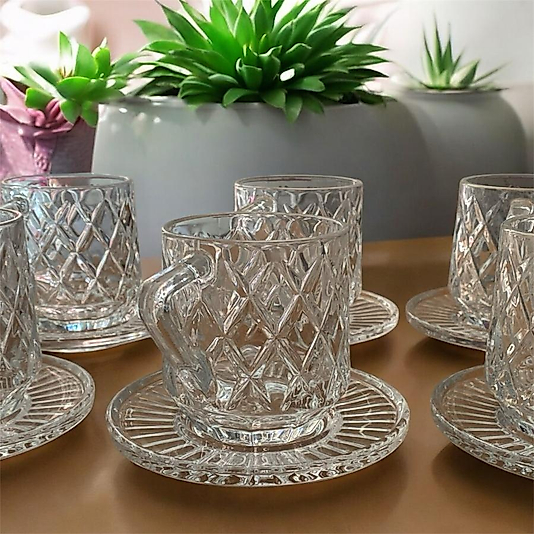 Cam Çay Kahve Fincan Set