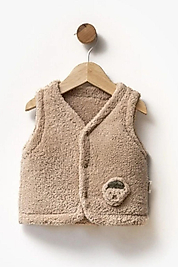 Peluş Ayıcık Detaylı Bebek Yelek 6-18 Ay – Yumuşacık